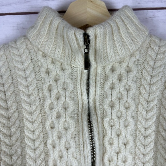 Inis Crafts Wool Ireland Full Zip Sweater Youth Large - Picture 3 of 4